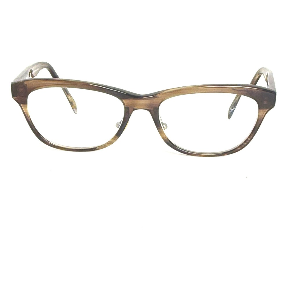 SALT Tina HT Eyeglasses Brown Striped Cat Eye Frames 51-17-140 Japan Handcrafted